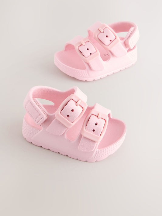 Pink Baby Double Buckle EVA Sandals (0-24mths) image 1