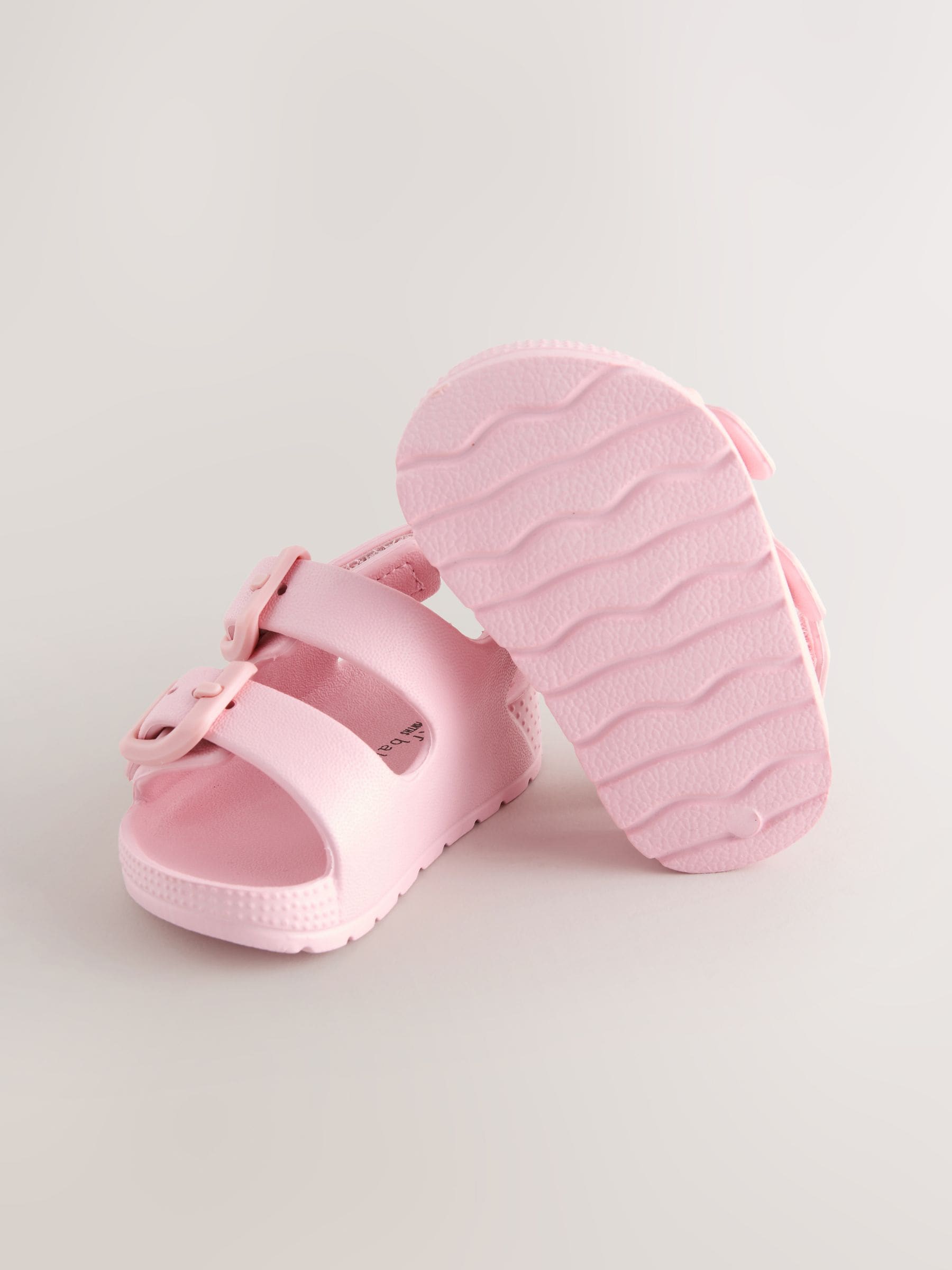 Pink Baby Double Buckle EVA Sandals (0-24mths) image 3