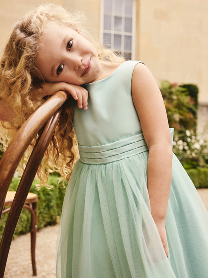 Sage Green Flower Girl Bow Dress (3-12yrs) image 4