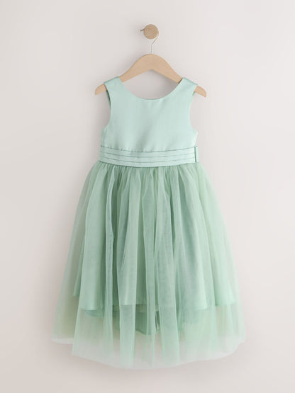 Sage Green Flower Girl Bow Dress (3-12yrs) image 5