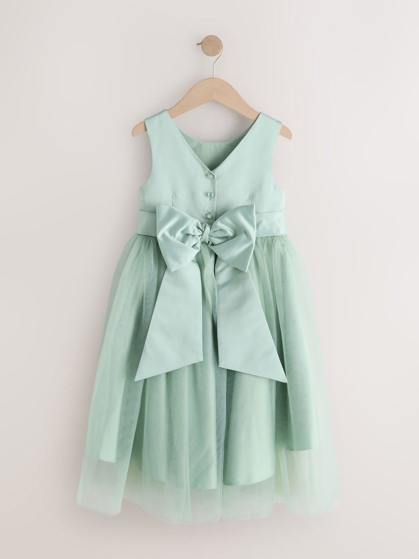 Sage Green Flower Girl Bow Dress (3-12yrs) image 6