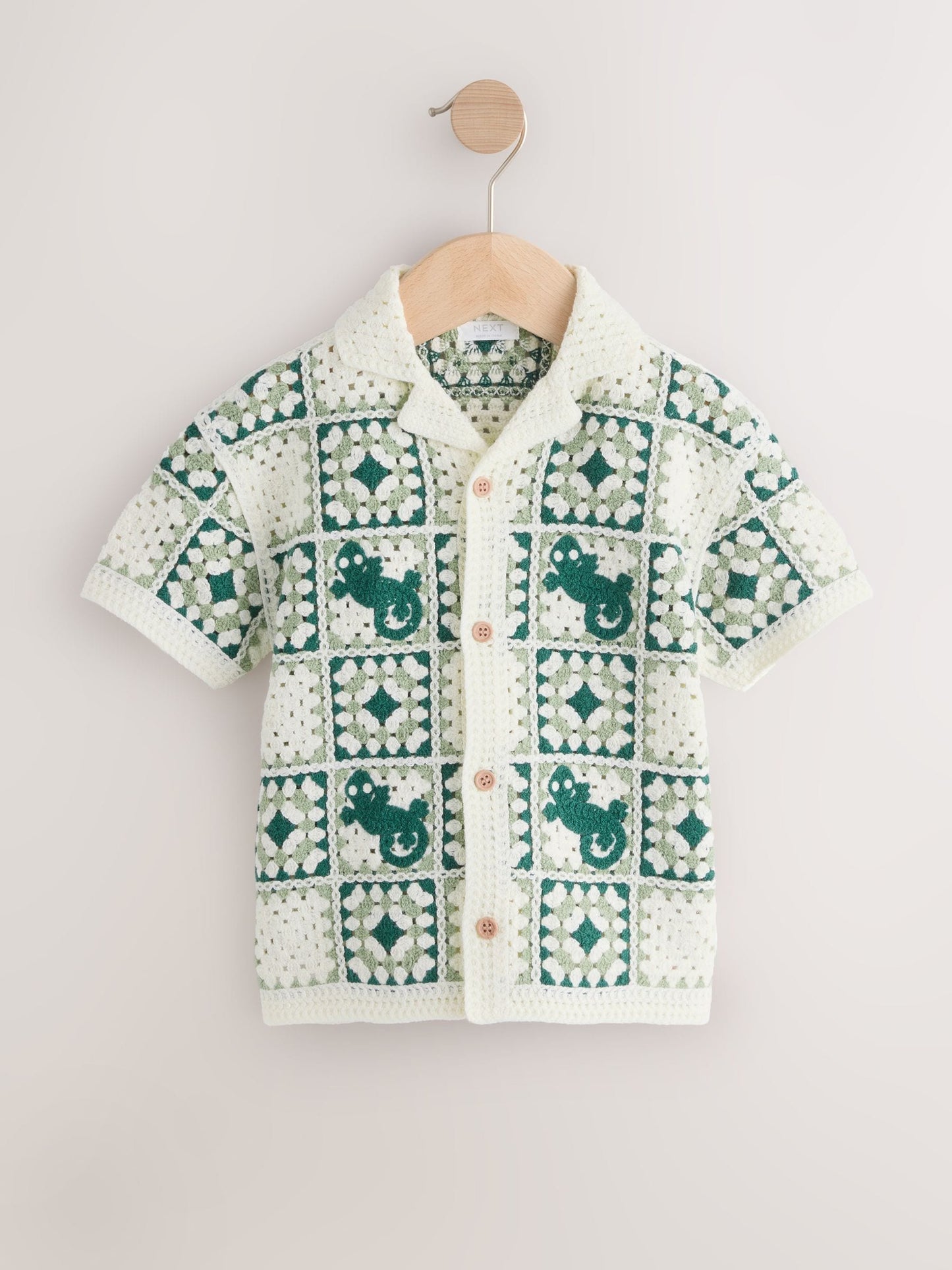 Dsiney Kidz - Green Lizard Crochet Knitted Short Sleeve Shirt (12mths-10yrs) image 5