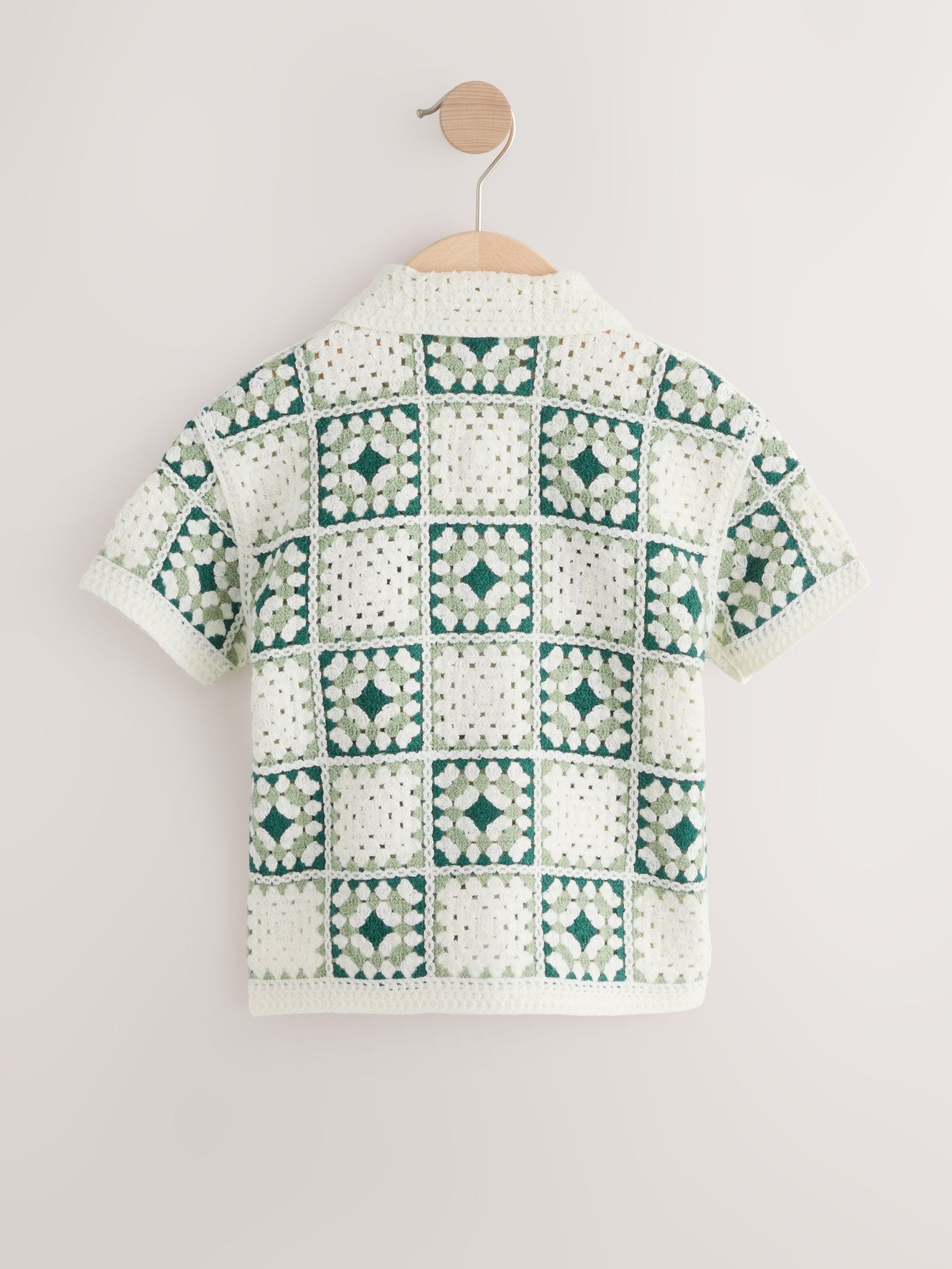 Dsiney Kidz - Green Lizard Crochet Knitted Short Sleeve Shirt (12mths-10yrs) image 6