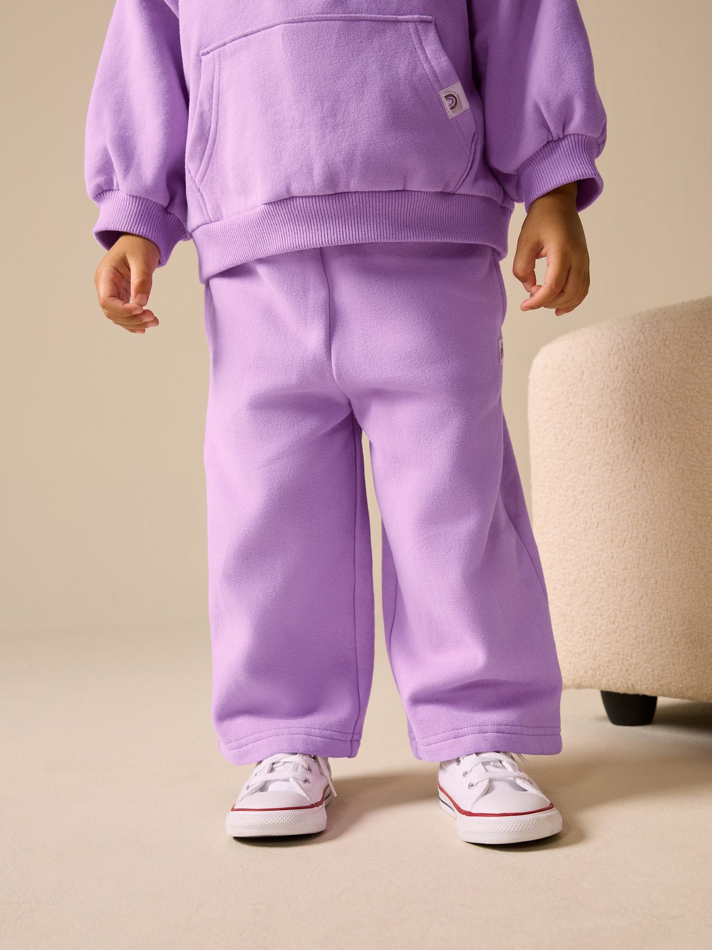 Lilac Purple Wide Leg Sweat Joggers (3mths-7yrs) image 1