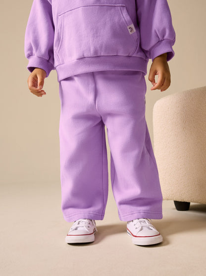 Lilac Purple Wide Leg Sweat Joggers (3mths-7yrs) image 1