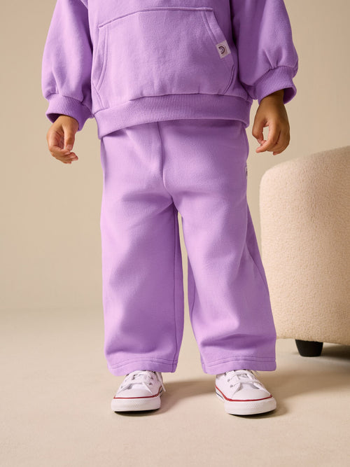 Lilac Purple Wide Leg Sweat Joggers (3mths-7yrs) image 1