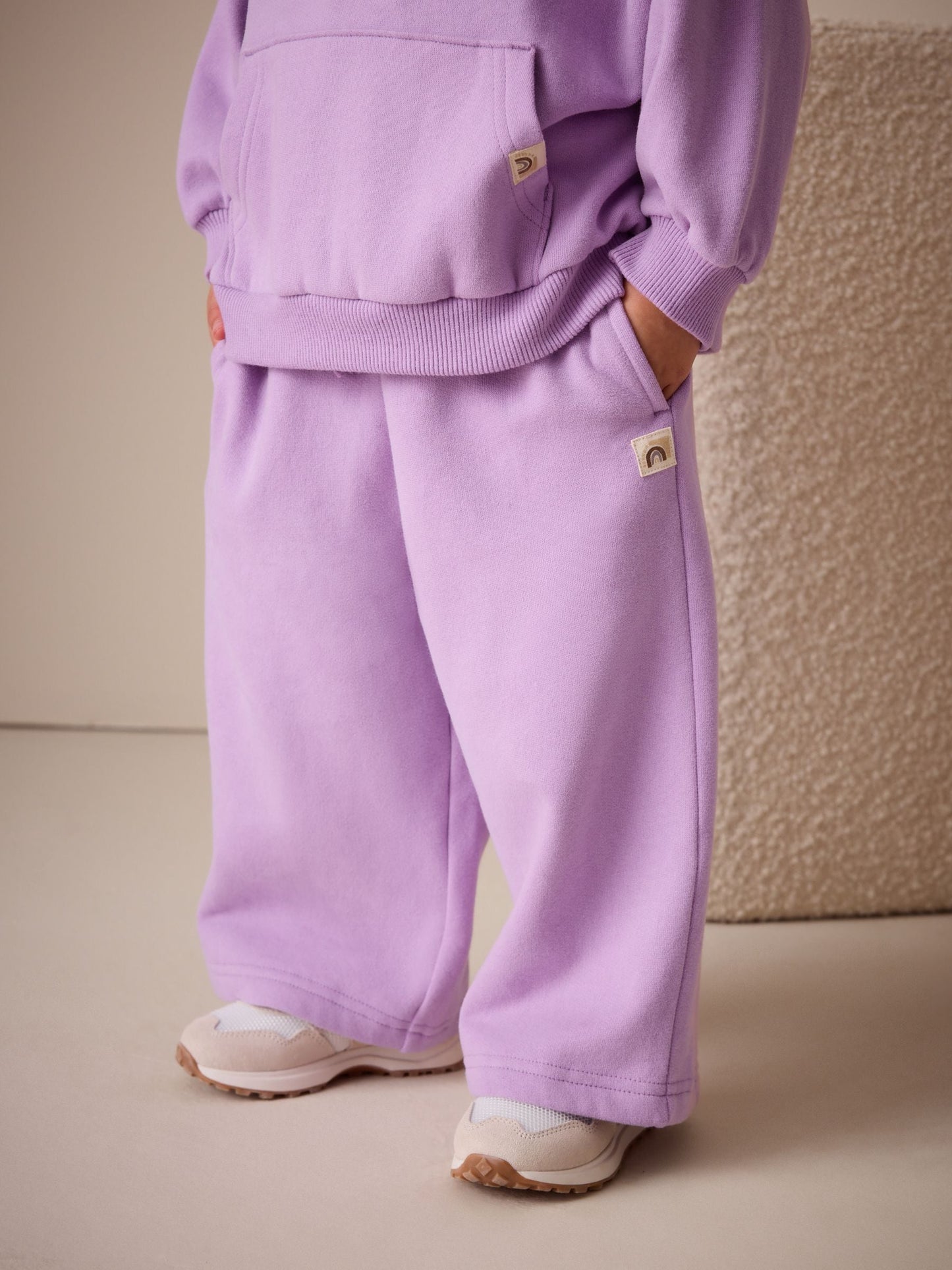 Lilac Purple Wide Leg Sweat Joggers (3mths-7yrs) image 3