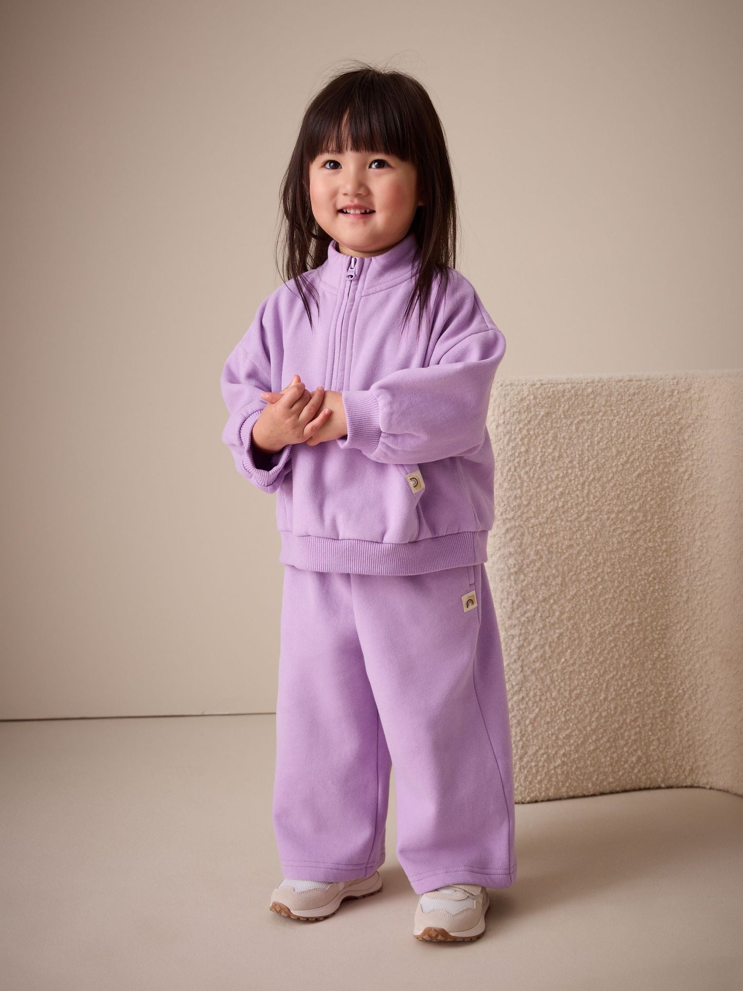 Lilac Purple Wide Leg Sweat Joggers (3mths-7yrs) image 4