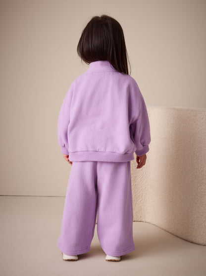 Lilac Purple Wide Leg Sweat Joggers (3mths-7yrs) image 6