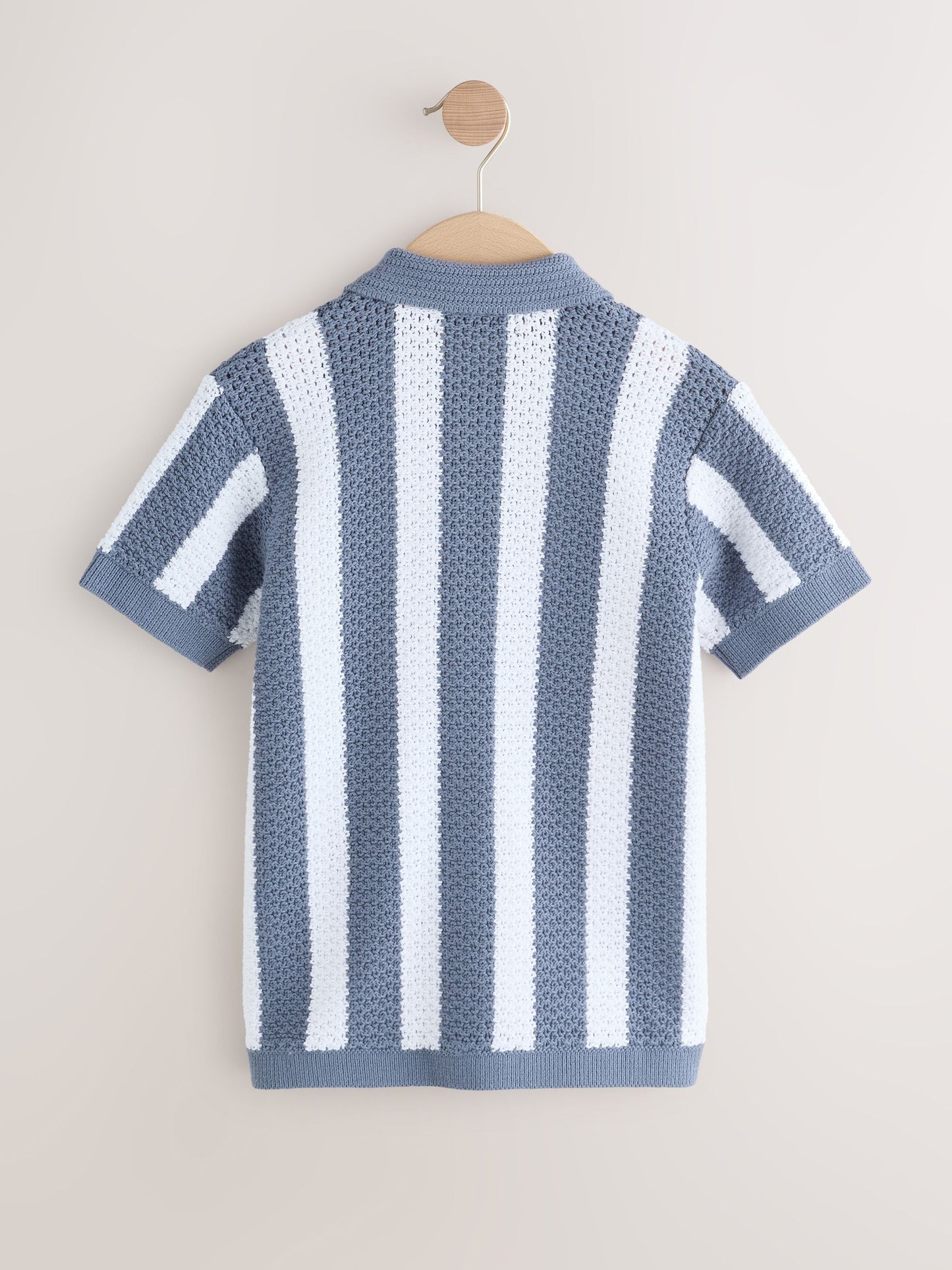 Dsiney Kidz - Blue Stripe Knitted Polo Shirt (3-16yrs) image 2