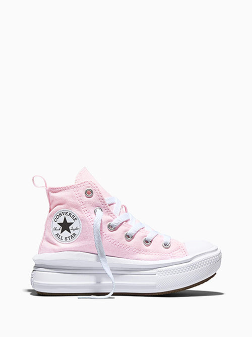 Converse Pink/White Move Platform High Top Junior Trainers image 1