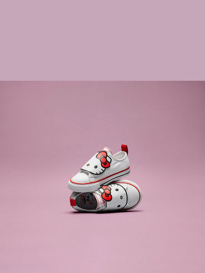 Converse White Hello Kitty 1V Low Trainers image 2