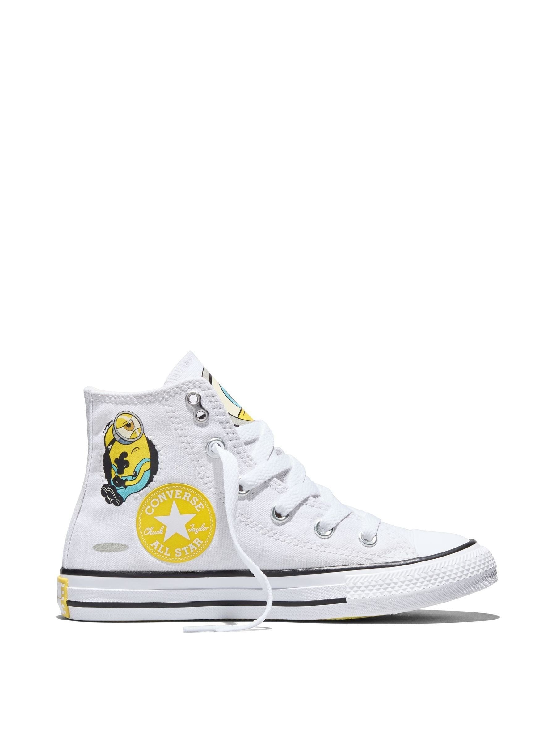 Dsiney Kidz - Converse White Minion Classic Hightop Trainers image 2
