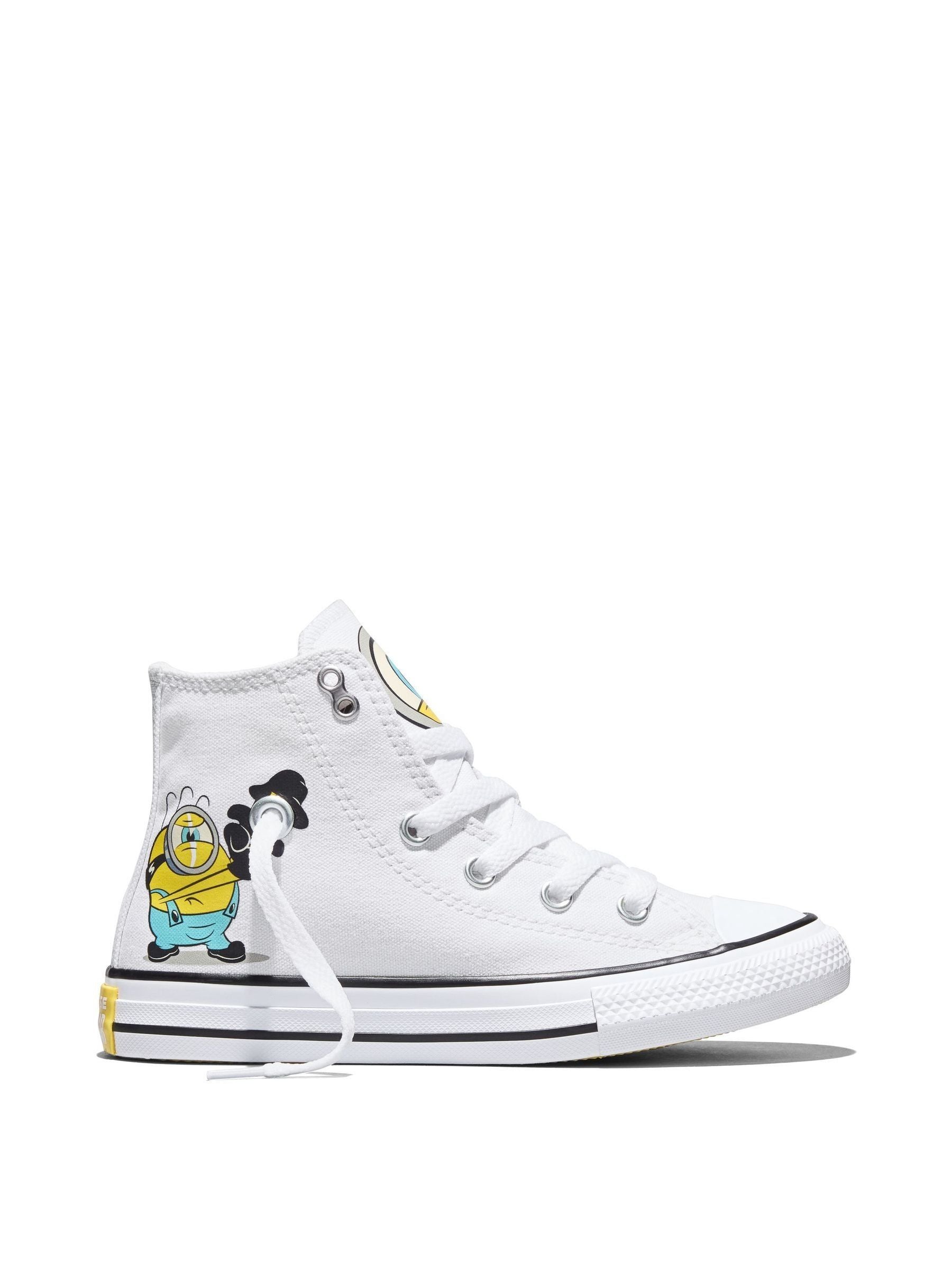 Dsiney Kidz - Converse White Minion Classic Hightop Trainers image 3
