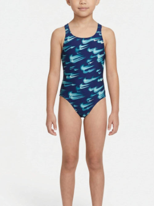Dsiney Kidz - Nike Blue Hydrastrong Multi Print Fastback Swimsuit image 1