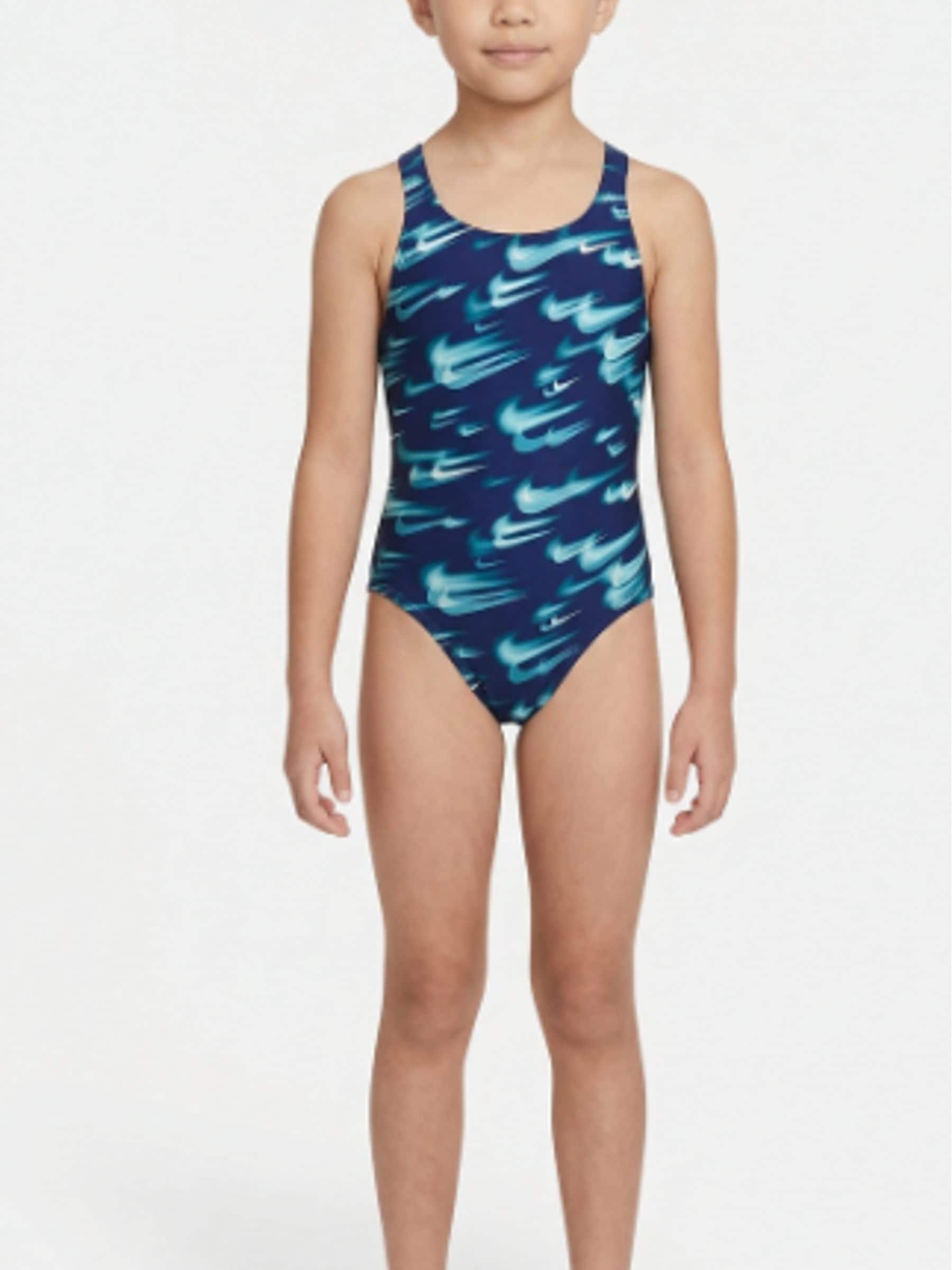 Dsiney Kidz - Nike Blue Hydrastrong Multi Print Fastback Swimsuit image 1