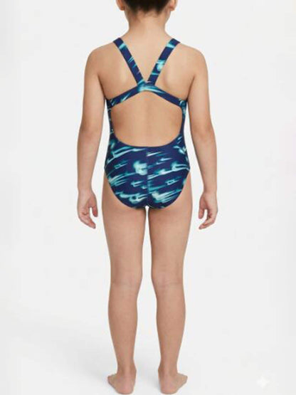 Dsiney Kidz - Nike Blue Hydrastrong Multi Print Fastback Swimsuit image 2