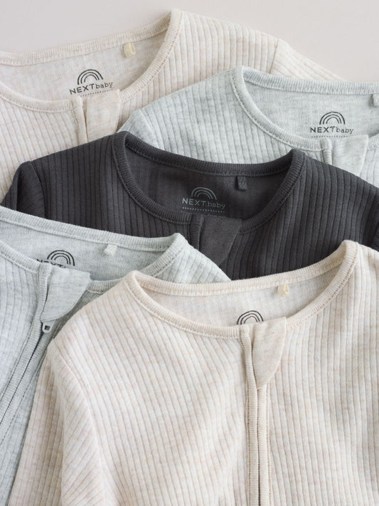 Neutral Baby Sleepsuits 5 Pack (0mths-3yrs) image 3