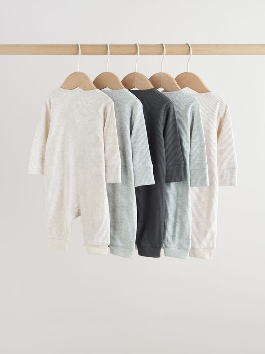 Neutral Baby Sleepsuits 5 Pack (0mths-3yrs) image 2