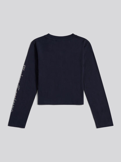 Dsiney Kidz - Juicy Couture Blue Baby Diamante Arm Long Sleeve T-Shirt image 2