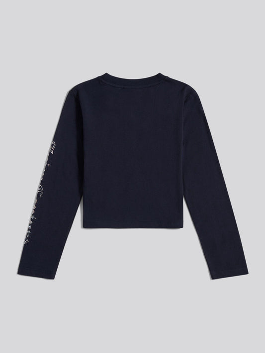 Dsiney Kidz - Juicy Couture Blue Baby Diamante Arm Long Sleeve T-Shirt image 2