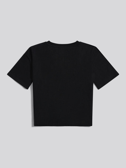 Dsiney Kidz - Juicy Couture Black Diamante Trim Neck Boxy T-Shirt image 2