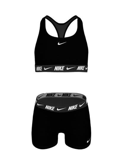 Dsiney Kidz - Nike Black Logo Tape Racerback Bikini Shorts Set image 3