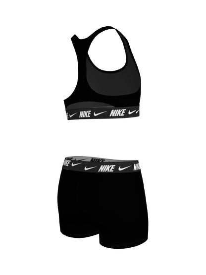 Dsiney Kidz - Nike Black Logo Tape Racerback Bikini Shorts Set image 4