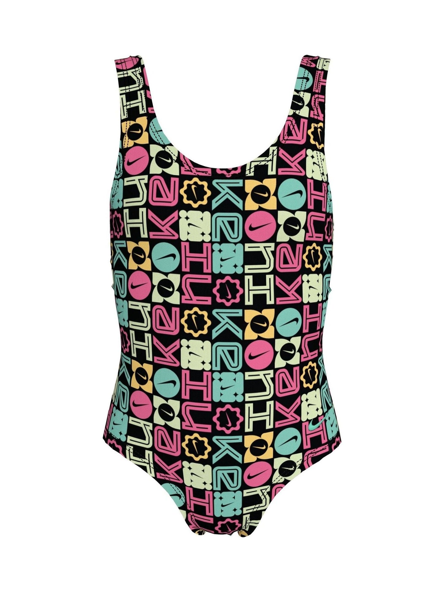 Dsiney Kidz - Nike Black Logo Block U-Back One Piece Swimsuit image 1