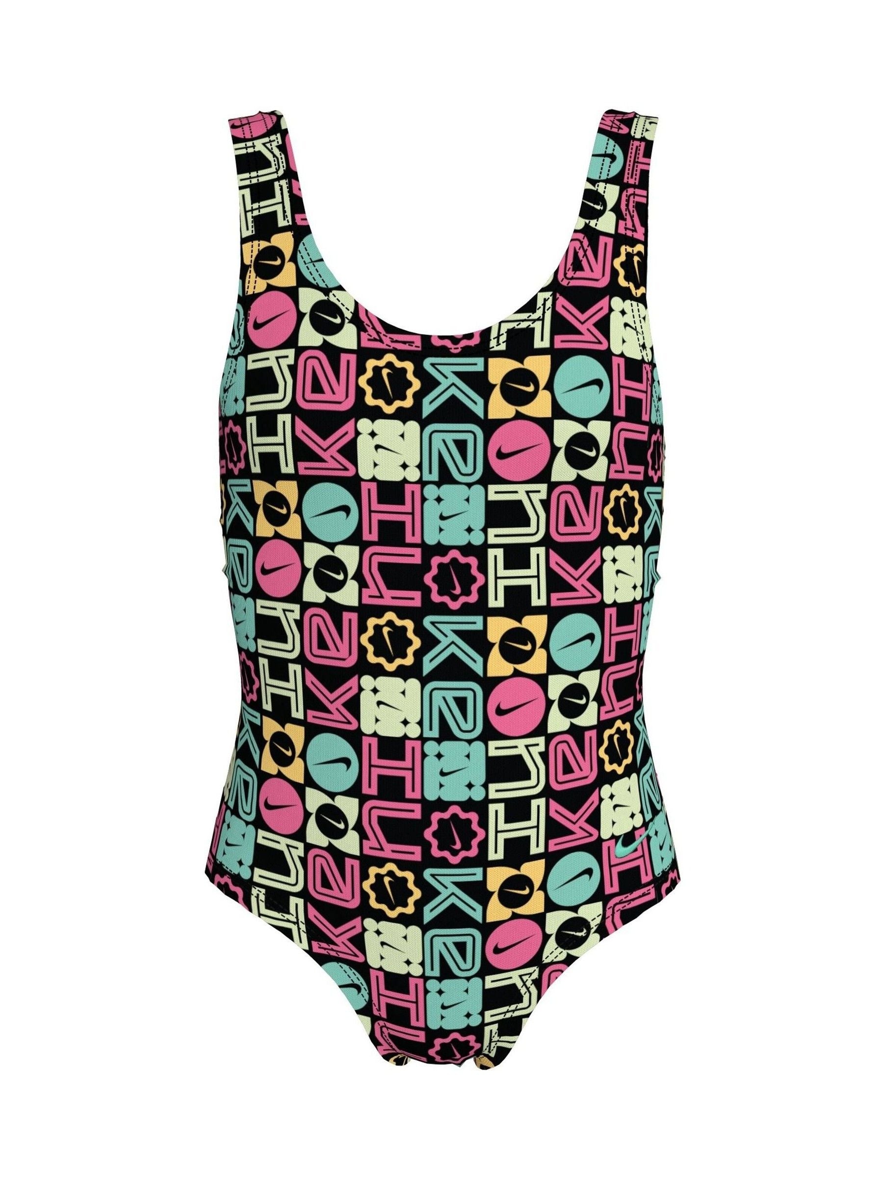 Dsiney Kidz - Nike Black Logo Block U-Back One Piece Swimsuit image 1