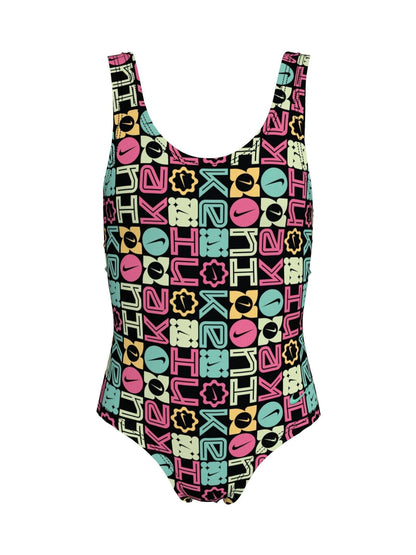 Dsiney Kidz - Nike Black Logo Block U-Back One Piece Swimsuit image 1