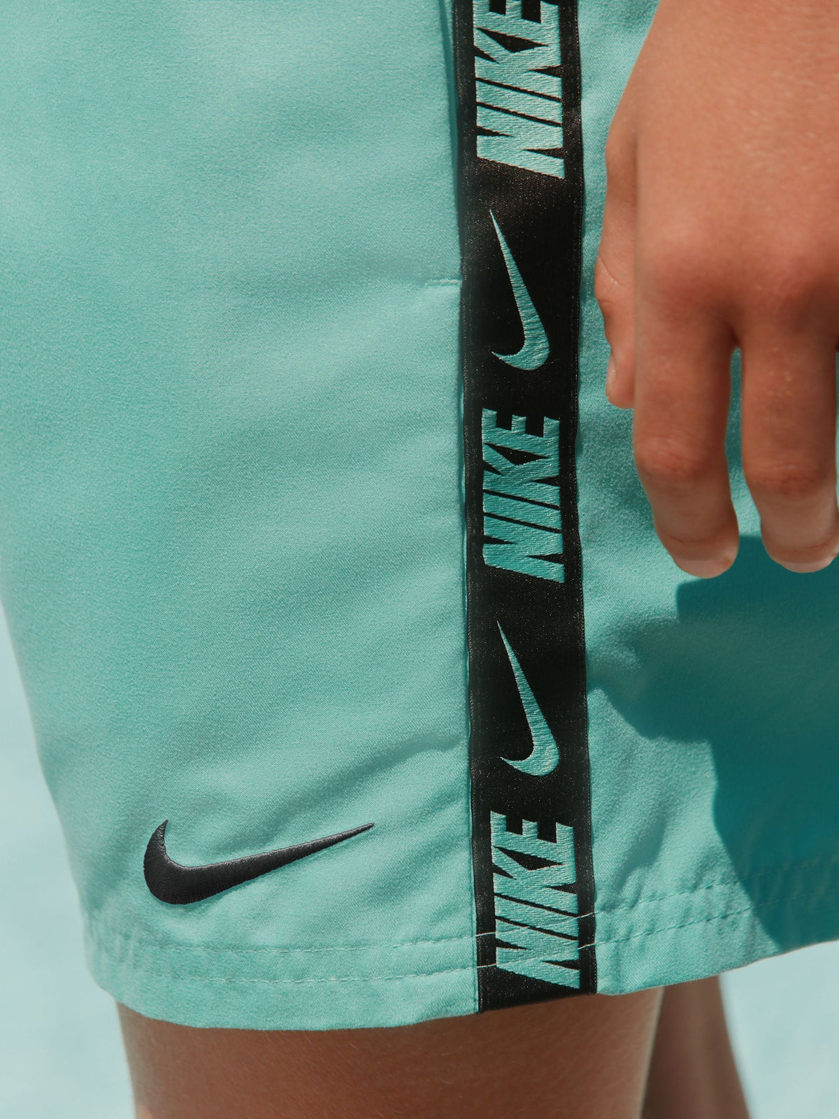 Nike Blue Breaker Logo Tape 4 Inch Volley Shorts - image 5