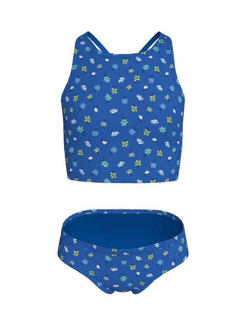 Dsiney Kidz - Nike Blue Floral Print Spiderback Midkini Bikini Set image 1