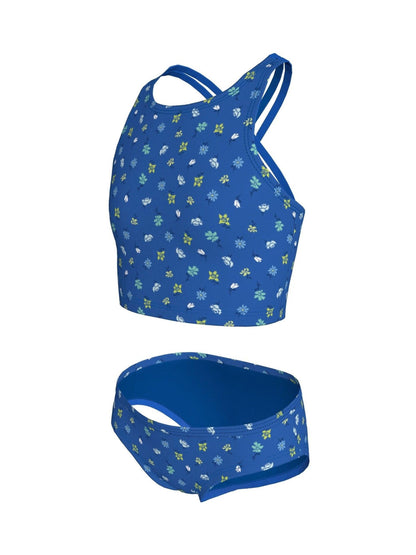 Dsiney Kidz - Nike Blue Floral Print Spiderback Midkini Bikini Set image 3