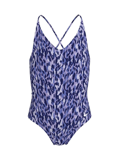Dsiney Kidz - Nike Purple Animal Print Lace Up One Piece Swimsuit image 1