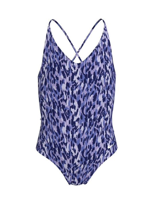 Dsiney Kidz - Nike Purple Animal Print Lace Up One Piece Swimsuit image 1