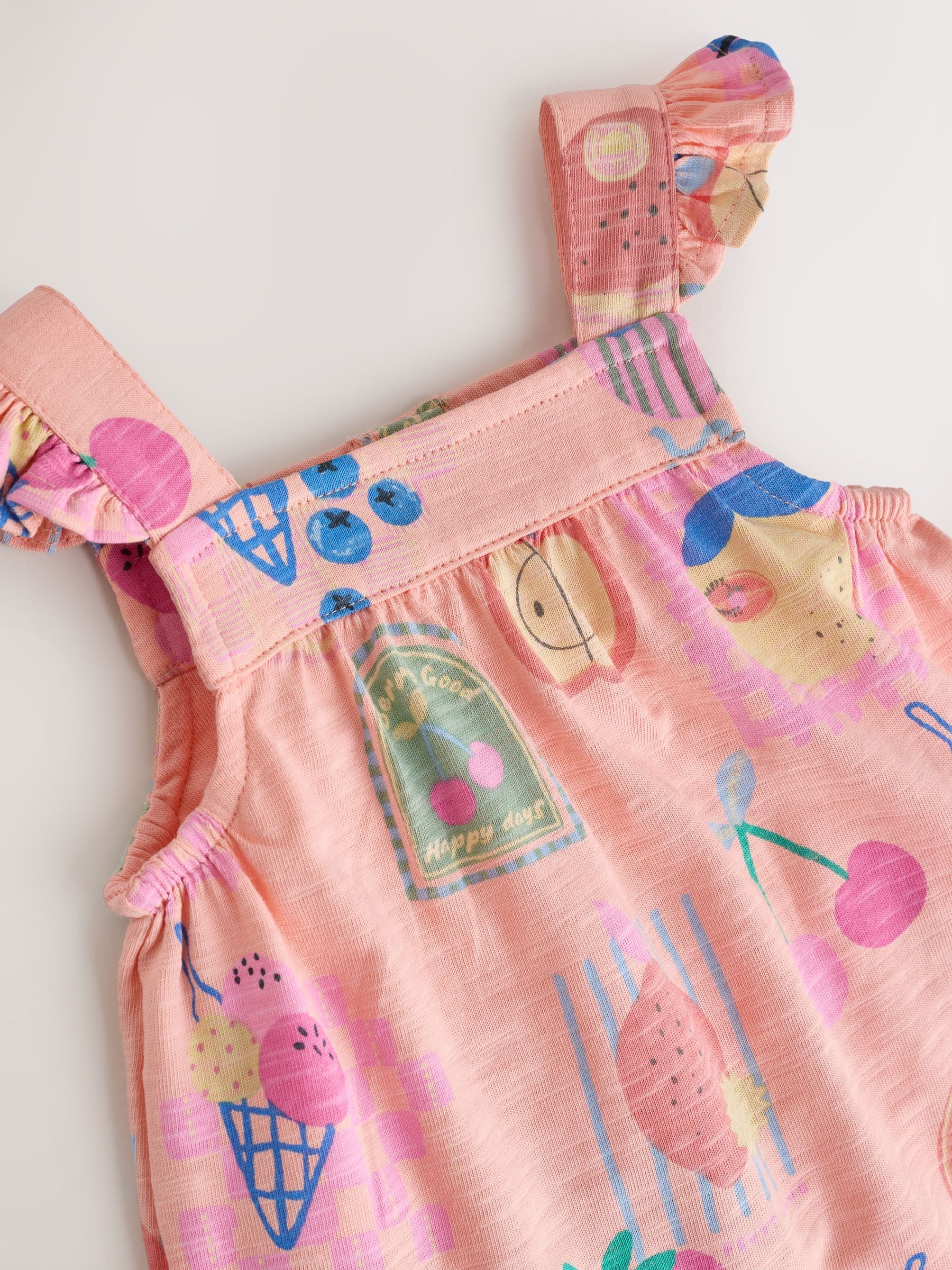 Pink Ice Cream Baby Long Leg Jersey Romper (0mths-3yrs) image 3