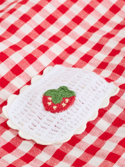 Red Gingham Printed Baby Dungarees and Bodysuits Set 2 Piece (0mths-2yrs) image 4