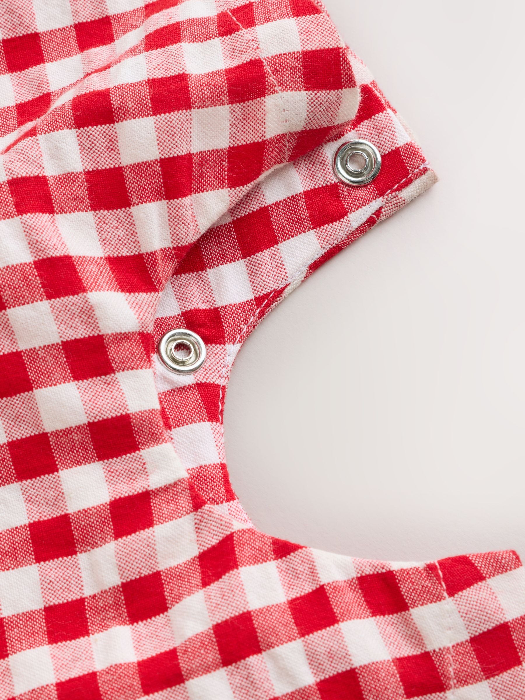 Red Gingham Printed Baby Dungarees and Bodysuits Set 2 Piece (0mths-2yrs) image 5