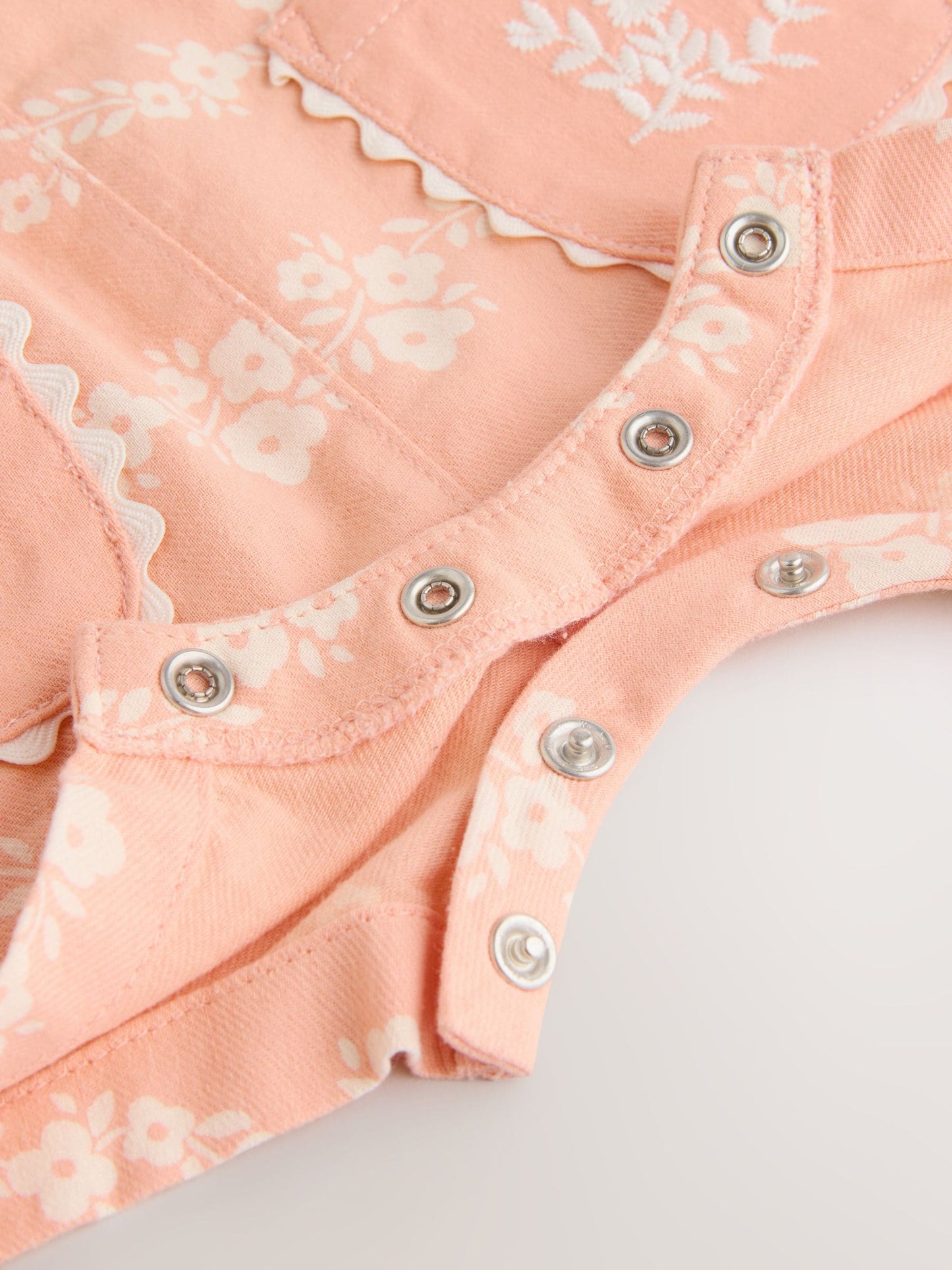 Orange Floral Baby Dungarees and Bodysuits Set 2 Piece (0mths-2yrs) image 6