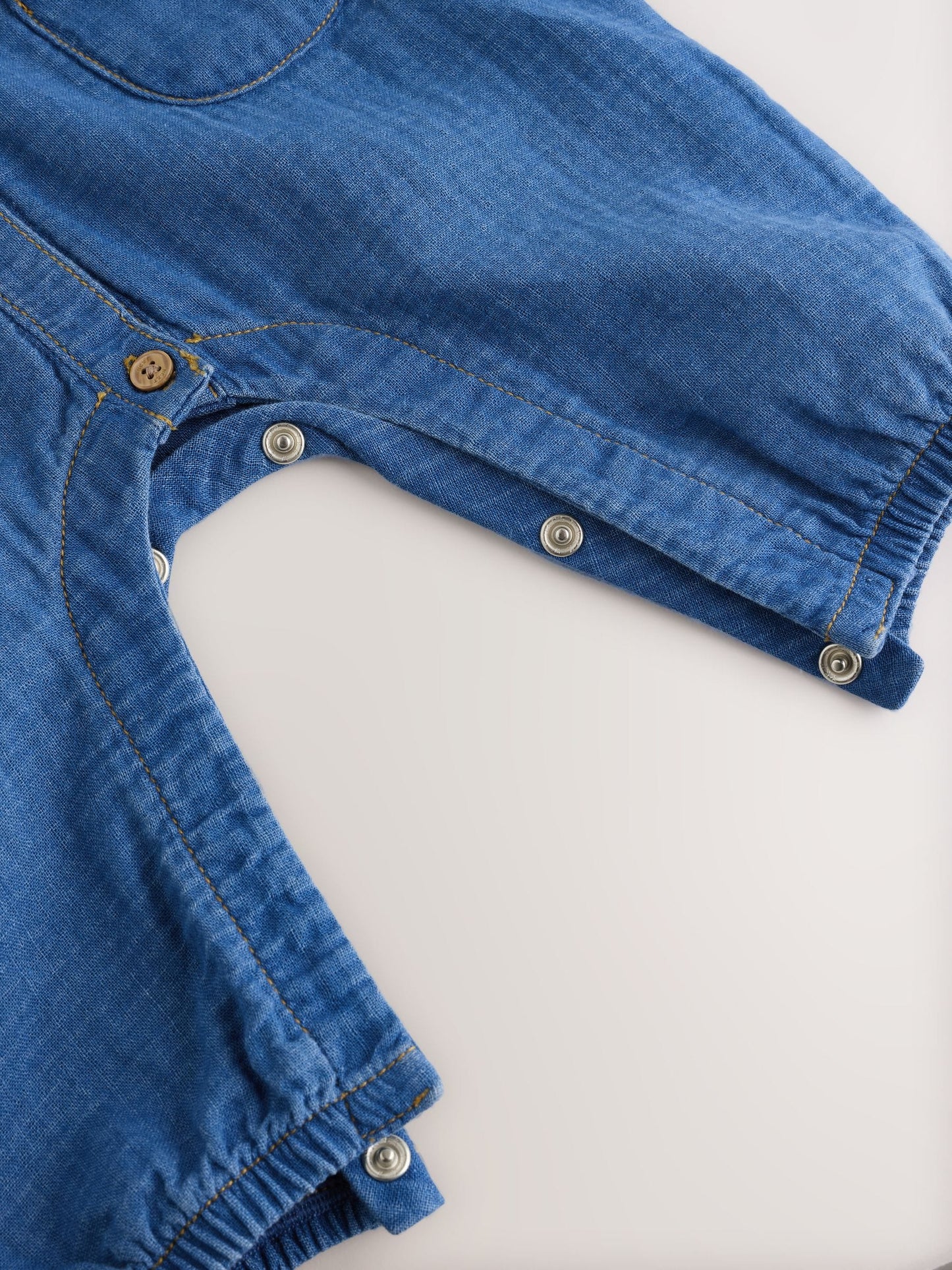 Denim Blue Baby Long Leg Romper (0mths-2yrs) image 5