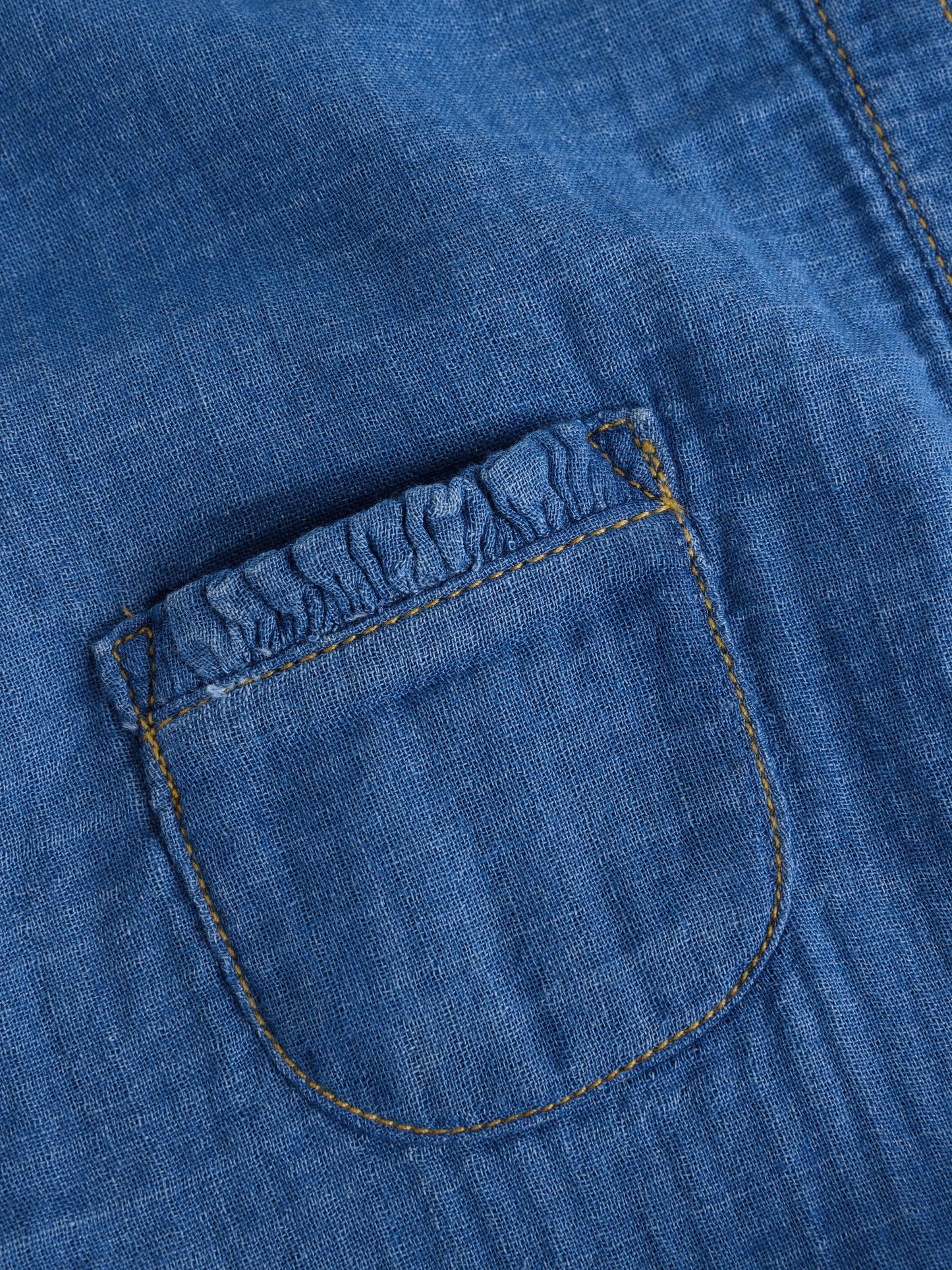 Denim Blue Baby Long Leg Romper (0mths-2yrs) image 6