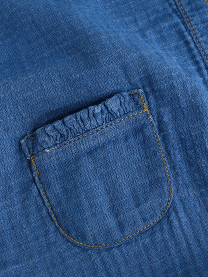 Denim Blue Baby Long Leg Romper (0mths-2yrs) image 6