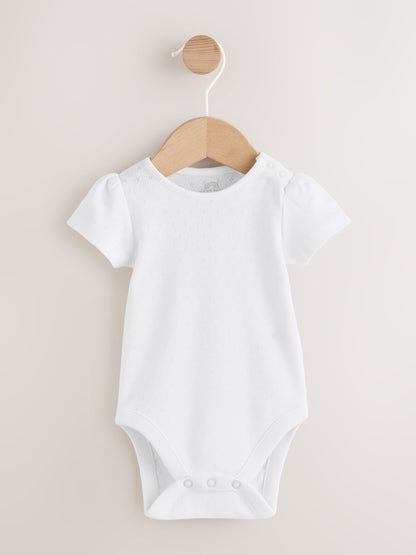 Denim Blue Broiderie Dungaree and Bodysuit Baby 2 Piece Set (0mths-3yrs) image 3