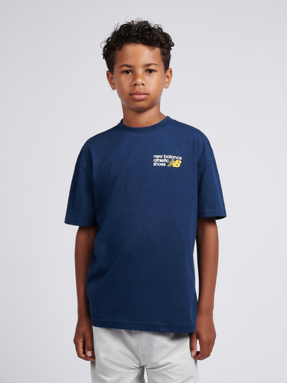 Dsiney Kidz - New Balance Dark Blue Athletics Relaxed Premium Graphic T-Shirt image 1