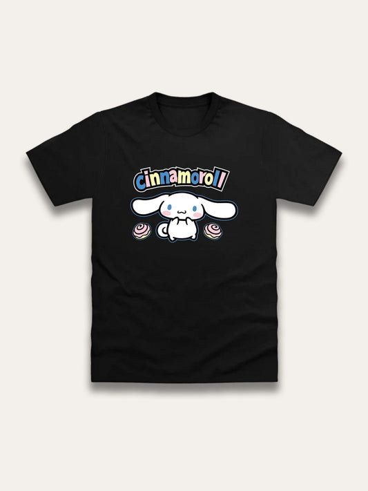 Brand Threads Black Cinnamoroll T-Shirt image 1