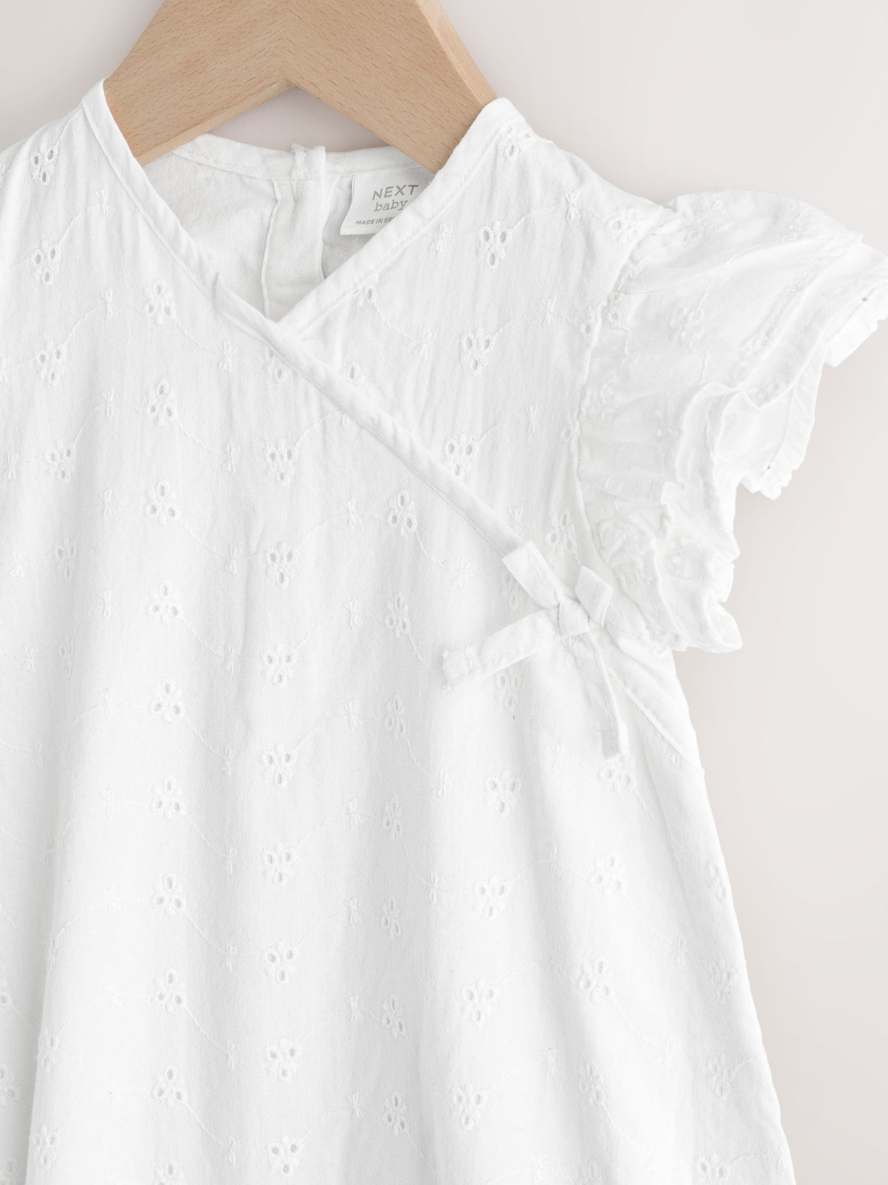White Broderie Baby Romper (0mths-2yrs) image 4