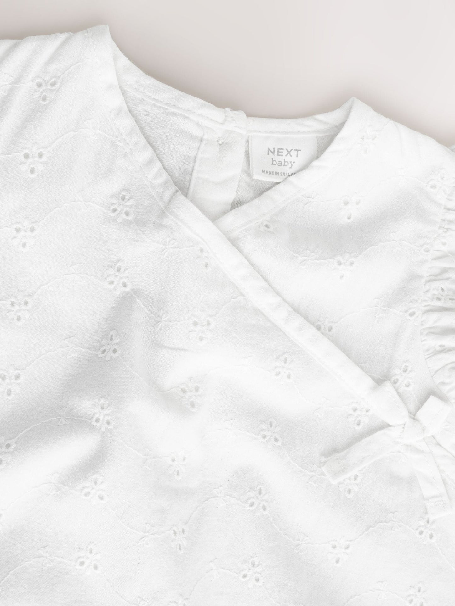 White Broderie Baby Romper (0mths-2yrs) image 5