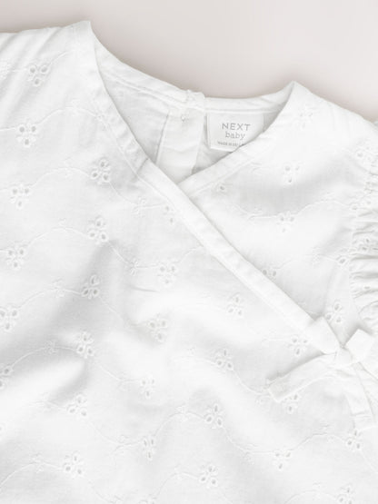 White Broderie Baby Romper (0mths-2yrs) image 5