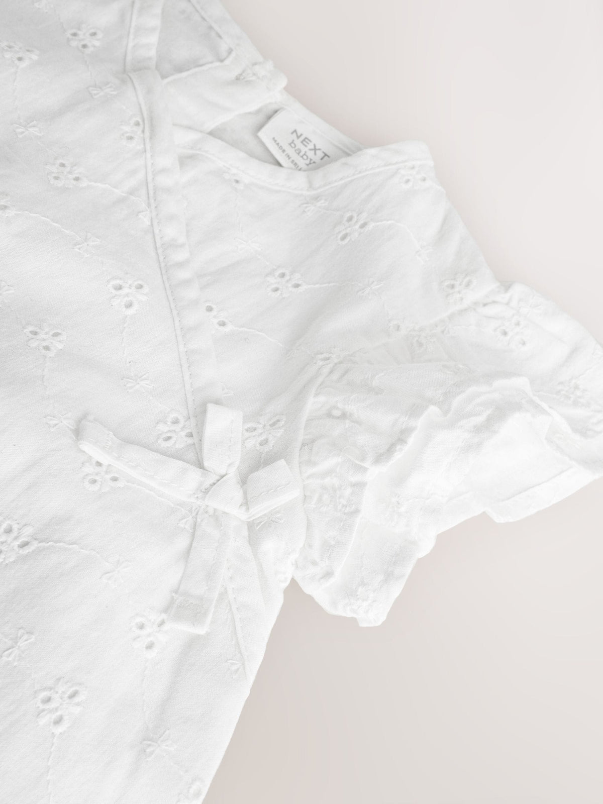 White Broderie Baby Romper (0mths-2yrs) image 5